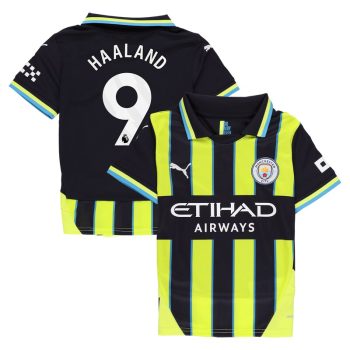 Erling Haaland Manchester City Youth 2024/25 Away Replica Player Jersey - Navy