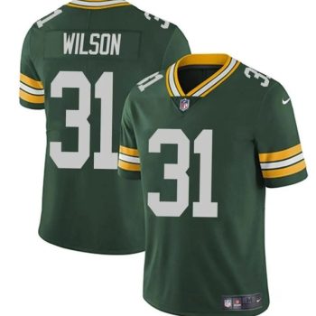 Green Bay Packers #31 Emanuel Wilson Green Vapor Limited Football Stitched Jersey