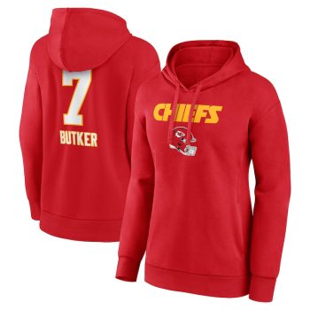 Harrison Butker Kansas City Chiefs Women's Wordmark Player Name & Number Pullover Hoodie - Red