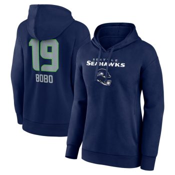 Jake Bobo Seattle Seahawks Women's Team Wordmark Player Name & Number Pullover Hoodie - College Navy