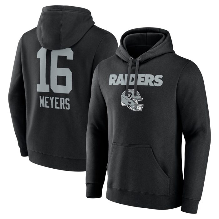 Jakobi Meyers Las Vegas Raiders Team Wordmark Player Name & Number Pullover Hoodie - Black