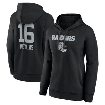 Jakobi Meyers Las Vegas Raiders Women's Team Wordmark Player Name & Number Pullover Hoodie - Black