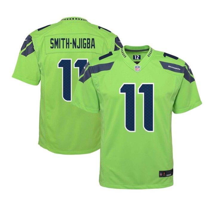 Jaxon Smith-Njigba Seattle Seahawks Youth Alternate Player Game Jersey - Neon Green