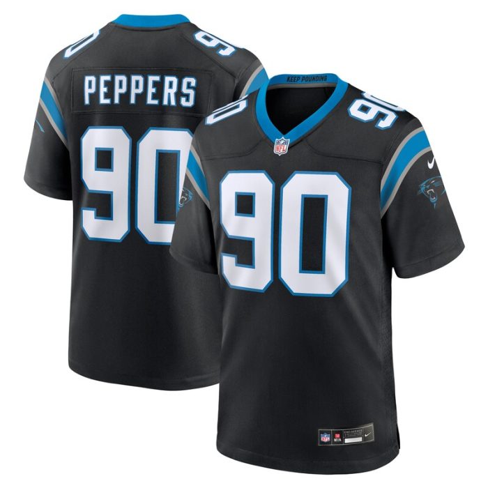 Julius Peppers Carolina Panthers Hall Of Fame Retired Player Game Jersey - Black