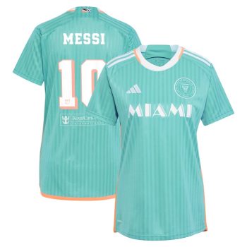 Lionel Messi Inter Miami CF Women 2024 Archive Replica Player Jersey - Aqua