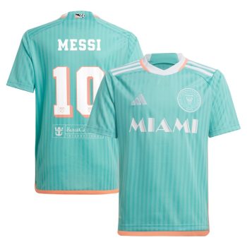 Lionel Messi Inter Miami CF Youth 2024 Archive Replica Player Jersey - Aqua