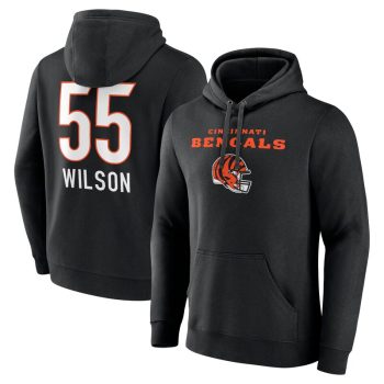 Logan Wilson Cincinnati Bengals Team Wordmark Player Name & Number Pullover Hoodie - Black