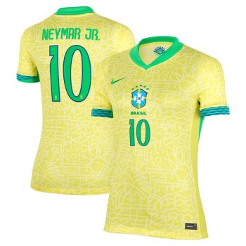 Neymar Jr. Brazil National Team  Women's 2024 Home Stadium Replica Player Jersey - Yellow