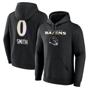 Roquan Smith Baltimore Ravens Team Wordmark Player Name & Number Pullover Hoodie - Black