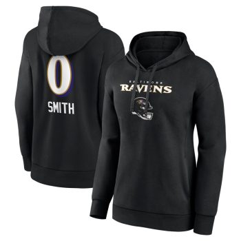 Roquan Smith Baltimore Ravens Women's Team Wordmark Player Name & Number Pullover Hoodie - Black