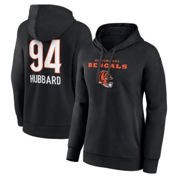 Sam Hubbard Cincinnati Bengals Women's Team Wordmark Player Name & Number Pullover Hoodie - Black