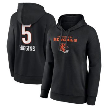 Tee Higgins Cincinnati Bengals Women's Team Wordmark Player Name & Number Pullover Hoodie - Black