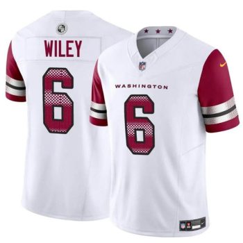 Washington Commanders #6 Michael Wiley White 2024 F.U.S.E. Vapor Limited Football Stitched Jersey