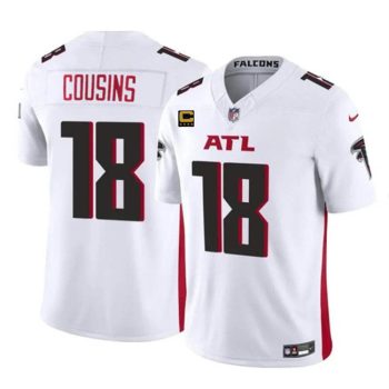 Atlanta Falcons #18 Kirk Cousins White 2024 F.U.S.E With 4-Star C Patch Vapor Untouchable Limited Football Stitched Jersey