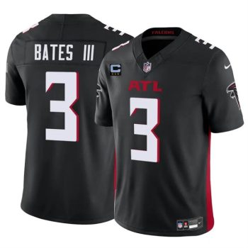 Atlanta Falcons #3 Jessie Bates III Black 2024 F.U.S.E With 3-Star C Patch Vapor Untouchable Limited Football Stitched Jersey