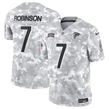 Atlanta Falcons #7 Bijan Robinson Arctic Camo 2024 F.U.S.E. Salute to Service Limited Football Stitched Jersey