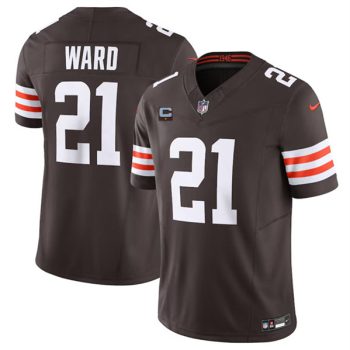 Cleveland Browns #21 Denzel Ward Brown 2024 F.U.S.E. With 1-Star C Patch Vapor Limited Football Stitched Jersey