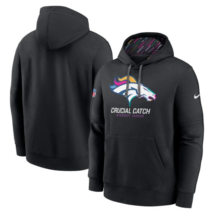 Denver Broncos 2024 NFL Crucial Catch Club Pullover Hoodie - Black