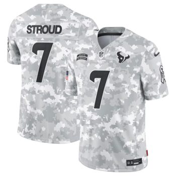 Houston Texans #7 C.J. Stroud Arctic Camo 2024 F.U.S.E. Salute to Service Limited Football Stitched Jersey