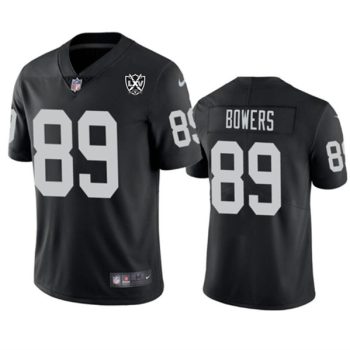 Las Vegas Raiders #89 Brock Bowers Black 2024 65th Anniversary Patch Vapor Limited Football Stitched Jersey