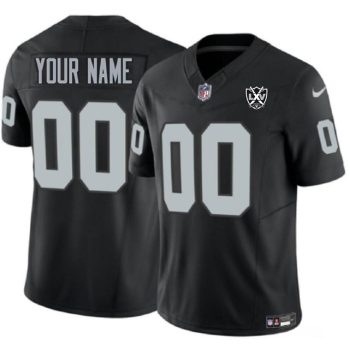 Las Vegas Raiders Active Player Custom Black 2024 F.U.S.E 65th Anniversary Patch Vapor Football Stitched Jersey