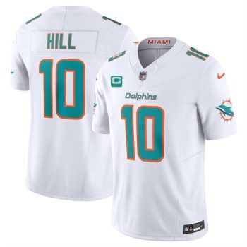 Miami Dolphins #10 Tyreek Hill White 2024 F.U.S.E. With 3-Star C Patch Vapor Limited Football Stitched Jersey