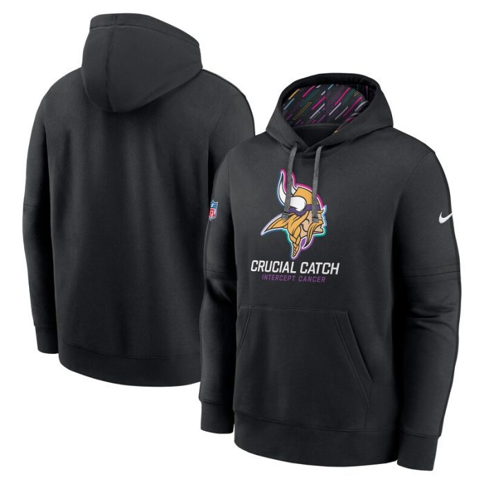 Minnesota Vikings 2024 NFL Crucial Catch Club Pullover Hoodie - Black