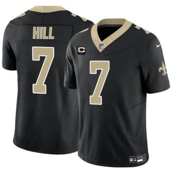 New Orleans Saints #7 Taysom Hill Black 2024 F.U.S.E. With 1-Star C Patch Vapor Limited Football Stitched Jersey