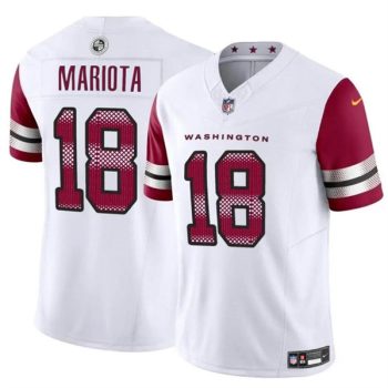 Washington Commanders #18 Marcus Mariota White 2024 F.U.S.E. Vapor Limited Football Stitched Jersey