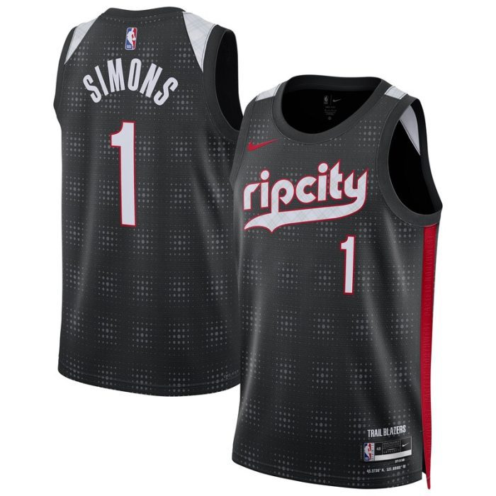 Anfernee Simons Portland Trail Blazers Unisex 2024/25 Swingman Player Jersey - City Edition - Black