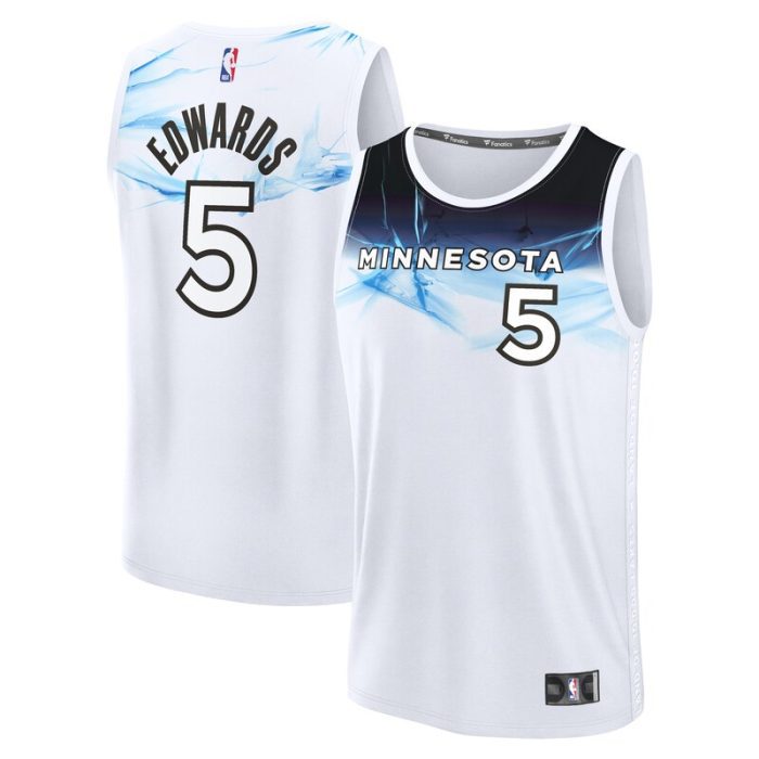 Anthony Edwards Minnesota Timberwolves 2024/25 Fast Break Player Jersey - City Edition - White