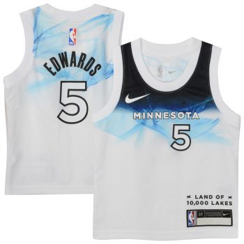 Anthony Edwards Minnesota Timberwolves Preschool 2024/25 Swingman Player Jersey - City Edition - White