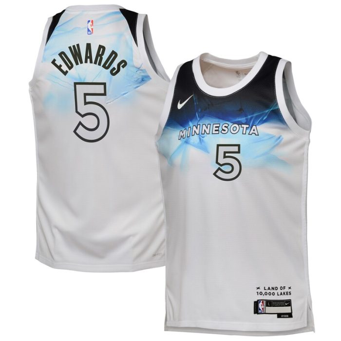 Anthony Edwards Minnesota Timberwolves Youth 2024/25 Swingman Player Jersey - City Edition - White