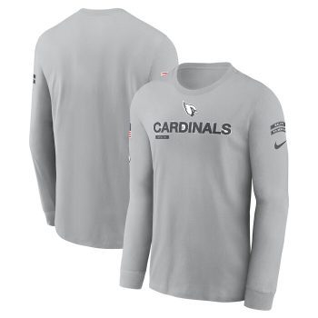 Arizona Cardinals 2024 Salute To Service Long Sleeve T-Shirt - Gray