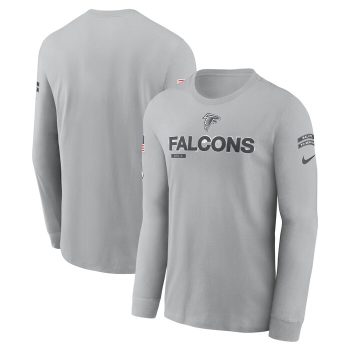 Atlanta Falcons 2024 Salute To Service Long Sleeve T-Shirt - Gray