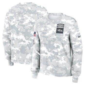 Baltimore Ravens 2024 Salute To Service Long Sleeve T-Shirt - Arctic Camo