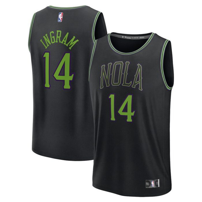 Brandon Ingram New Orleans Pelicans Youth Fast Break Jersey - Black - City Edition