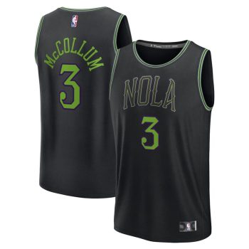 CJ McCollum New Orleans Pelicans Fast Break Jersey - Black - City Edition