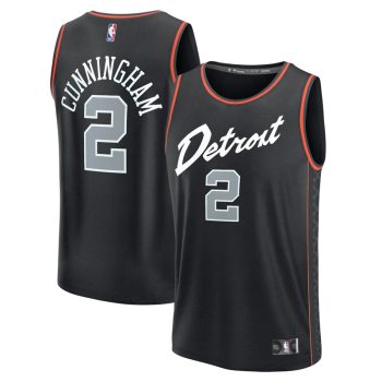 Cade Cunningham Detroit Pistons Fast Break Jersey - Black - City Edition