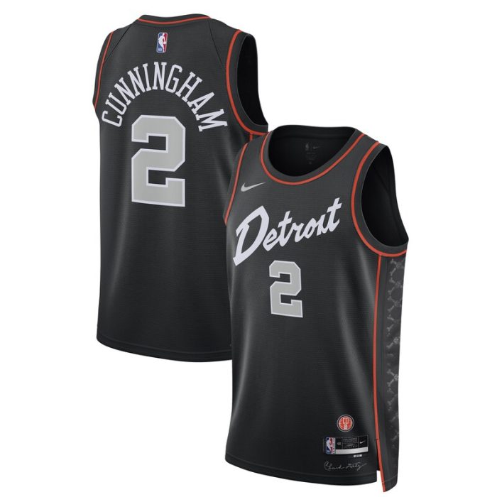 Cade Cunningham Detroit Pistons Unisex 2023/24 Swingman Jersey - Black - City Edition