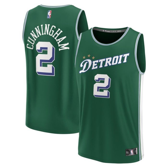 Cade Cunningham Detroit Pistons Youth Fastbreak Jersey - City Edition - Green