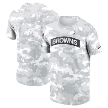 Cleveland Browns 2024 Arctic Camo Salute to Service Performance T-Shirt