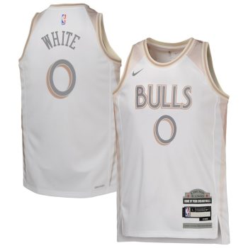 Coby White Chicago Bulls Youth 2024/25 Swingman Player Jersey - City Edition - White