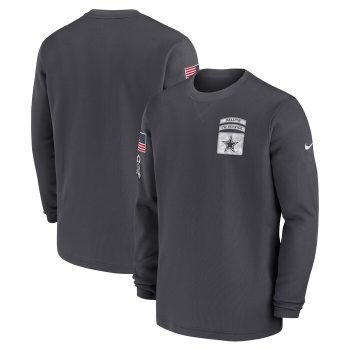 Dallas Cowboys 2024 Salute To Service Long Sleeve T-Shirt - Anthracite