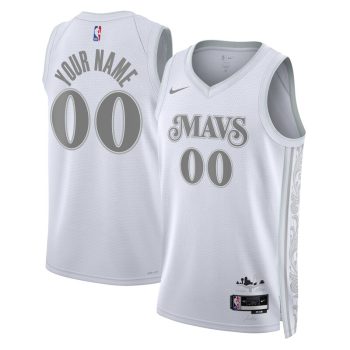 Dallas Mavericks Unisex 2024/25 Custom Swingman Jersey - City Edition - White