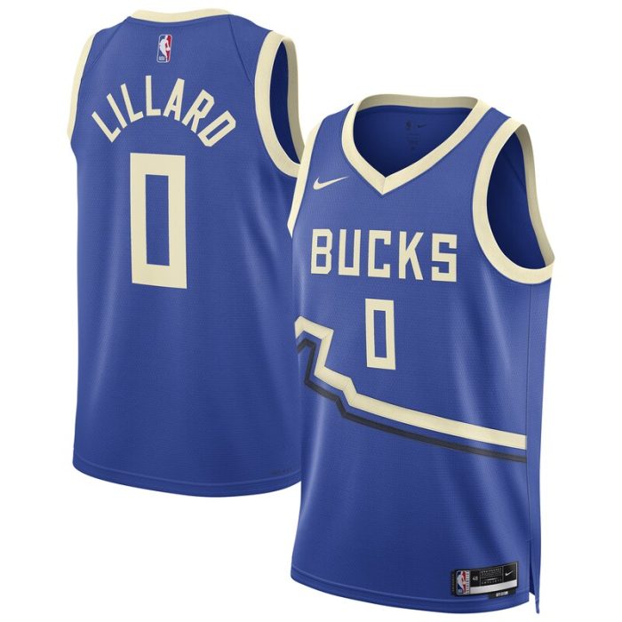 Damian Lillard Milwaukee Bucks Unisex 2024/25 Swingman Player Jersey - City Edition - Royal