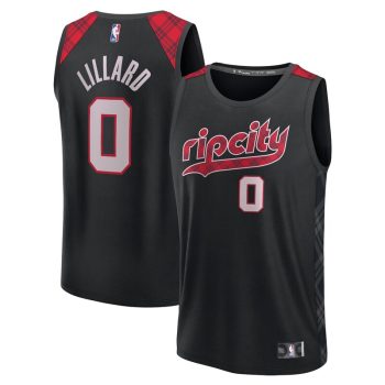 Damian Lillard Portland Trail Blazers Youth Fast Break Jersey - Black - City Edition