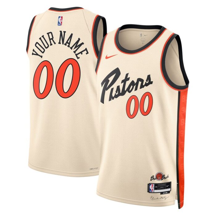 Detroit Pistons Unisex 2024/25 Custom Swingman Jersey - City Edition - White