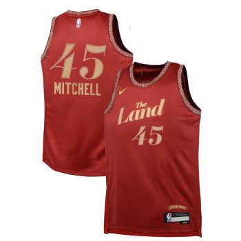 Donovan Mitchell Cleveland Cavaliers Youth Swingman Replica Jersey - City Edition - Wine