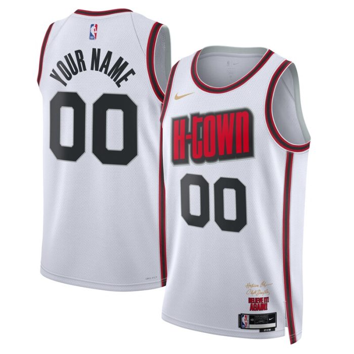 Houston Rockets Unisex 2024/25 Custom Swingman Jersey - City Edition - White